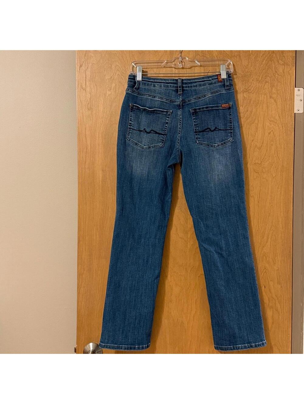 7 For All Mankind Austyn‎ Relaxed Straight Denim Jeans Size 14 - Picture 2 of 7
